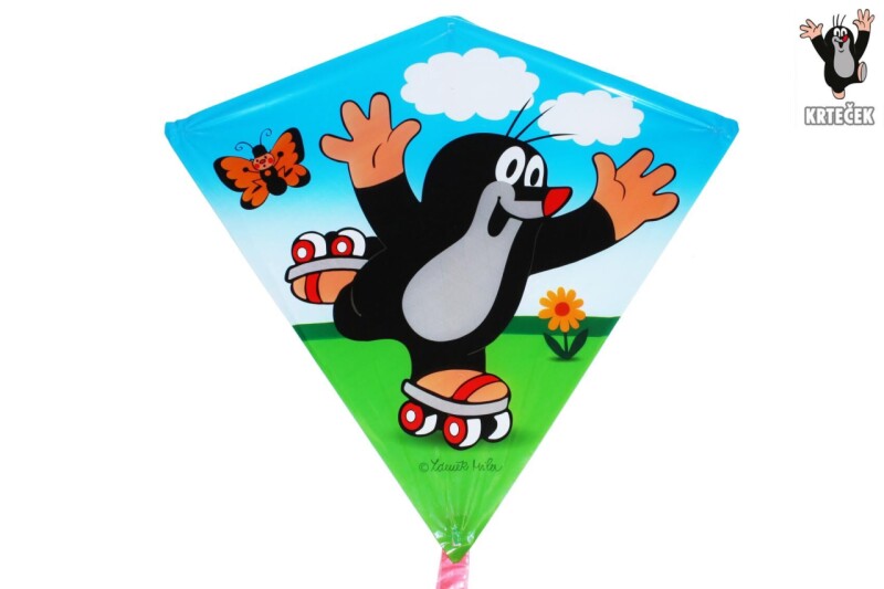 Drak létající Krtek na bruslích plast 68x73cm